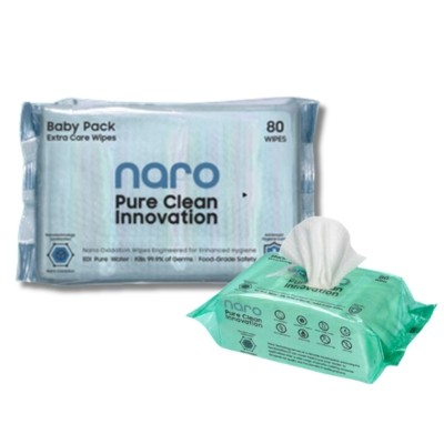 naro - 無酒精納米消毒殺菌(包括HPV)濕紙巾-80片