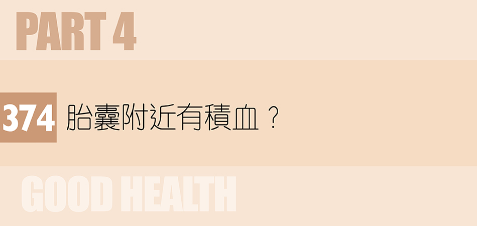 胎囊附近有積血？